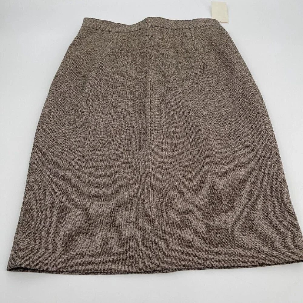 Sag Harbor Suit Skirt 10 Womens Brown Lined Straight Pencil Business Casual New